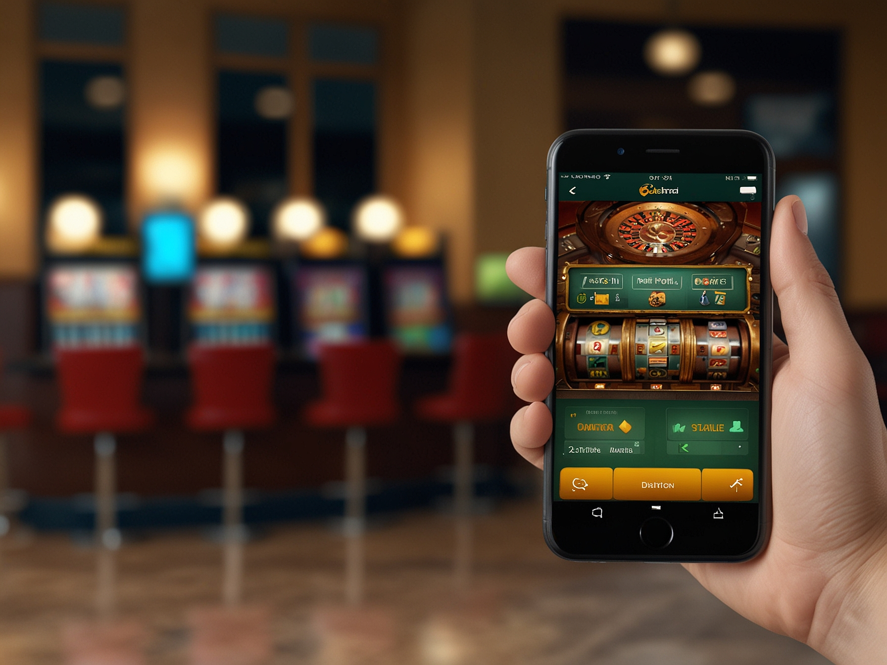 Mobile app on phone store screen