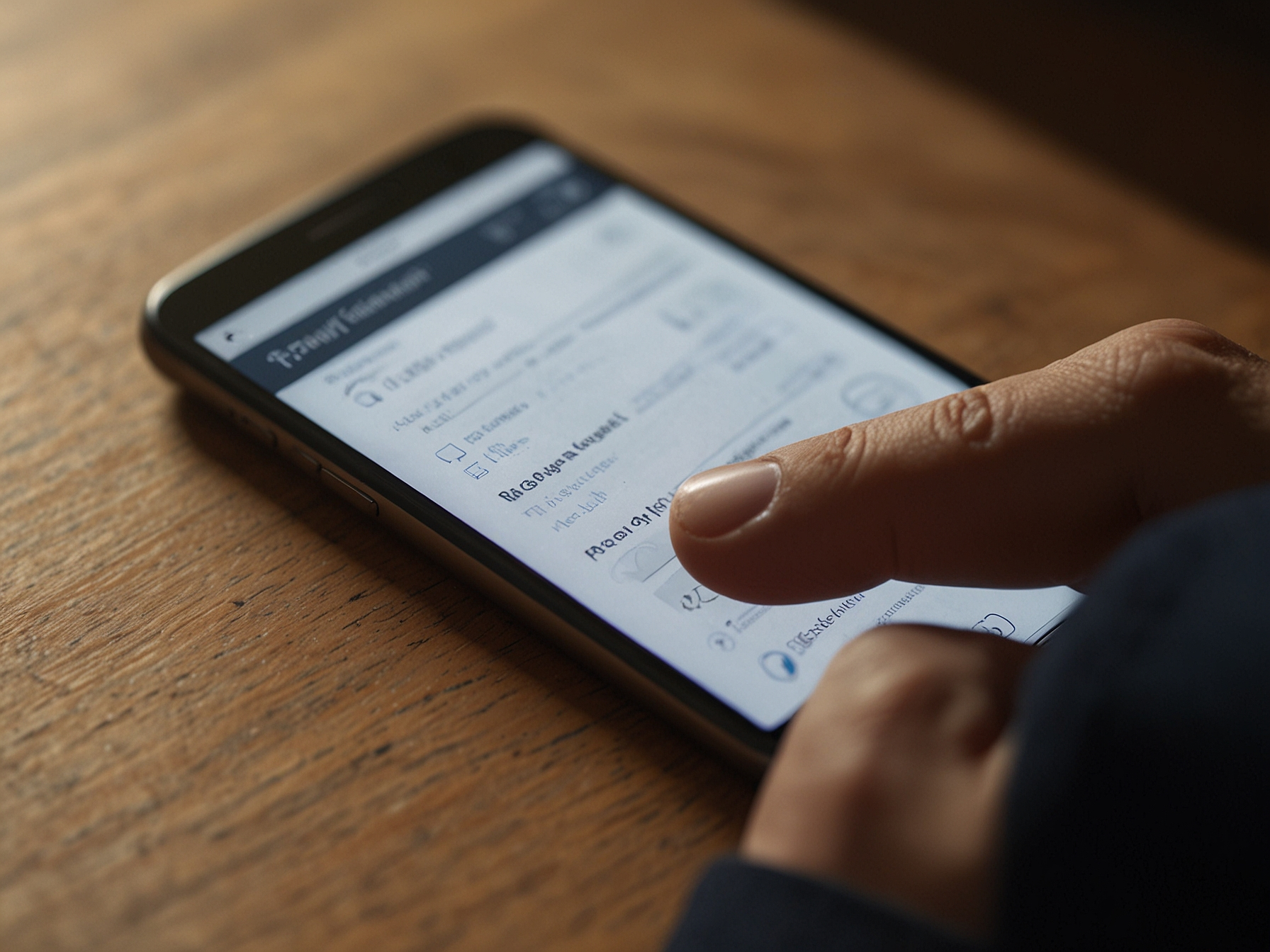 User registering on mobile